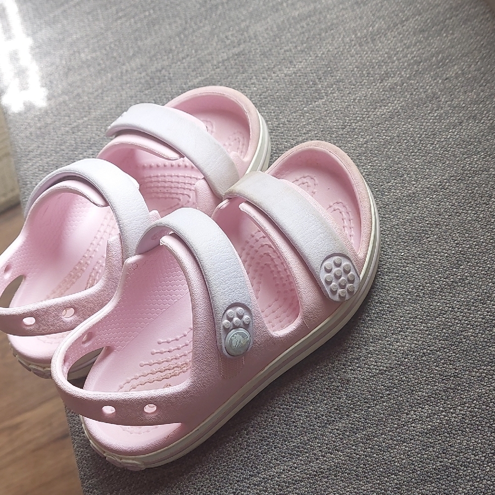 CROCS Kids Pastel Pink Sandals - Picture 2 of 3